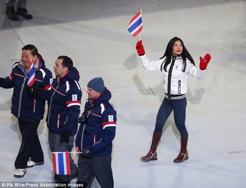 Vanessa Mae en la ceremonia de apertura de los Juegos Olímpicos de Sochi