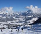 Panorama de las pistas de Fieberbrunn en los Alpes de Kitzbühel