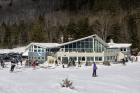 Esquiando en Middlebury Snow Bowl