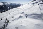 Toma aérea del snowpark de Schöneben