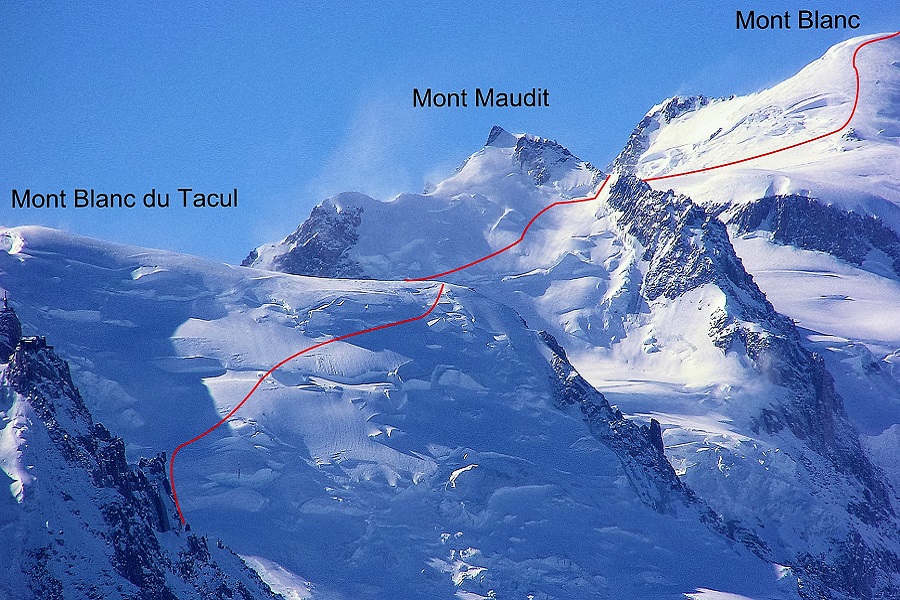 Dos mujeres y un hombre, víctimas mortales del Monte Maldito en el Mont Blanc 