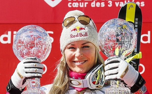 La reina Vonn hace doblete al vencer en el Super-G de Meribel