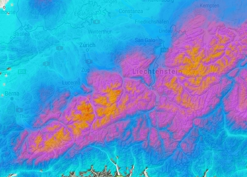 Las nevadas en Suiza y Austria dejarán hasta 70 cm en los próximos 4 días